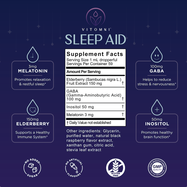 Elderberry Infused Sleep Aid | 59 Servings | Natural Berry Flavor