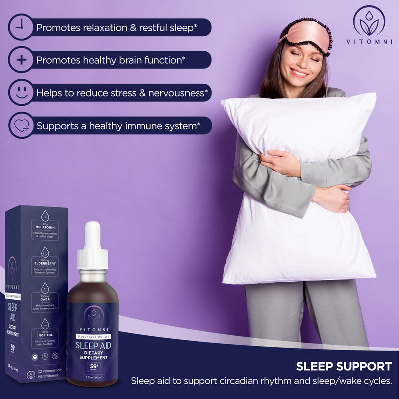 Elderberry Infused Sleep Aid | 59 Servings | Natural Berry Flavor